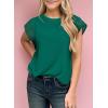 imageSHEWIN Womens Summer Tops Crewneck Short Sleeve T Shirts Casual Patchwork Hollow Out Loose Tank TopGreen