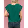 imageSHEWIN Womens Summer Tops Crewneck Short Sleeve T Shirts Casual Patchwork Hollow Out Loose Tank TopGreen