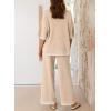 imageSHEWIN Lounge Sets for Women Casual 2 Piece Sweater Sets Loose Knit Womens Pajama SetsApricot