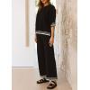 imageSHEWIN Lounge Sets for Women Casual 2 Piece Sweater Sets Loose Knit Womens Pajama SetsBlack