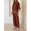 imageSHEWIN Lounge Sets for Women Casual 2 Piece Sweater Sets Loose Knit Womens Pajama SetsGold Flame