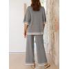 imageSHEWIN Lounge Sets for Women Casual 2 Piece Sweater Sets Loose Knit Womens Pajama SetsSleet Grey