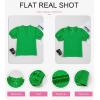 imageSHEWIN Womens Tops Casual Puff Short Sleeve Shirts Ruffle V Neck Loose BlousesBright Green