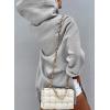 imageSHEWIN Womens Oversized Casual Pullover Long Sleeve Split Hem Drawstring Hoodies Dress With Kangaroo PocketD Gray