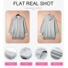 imageSHEWIN Womens Oversized Casual Pullover Long Sleeve Split Hem Drawstring Hoodies Dress With Kangaroo PocketD Gray
