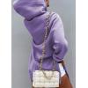 imageSHEWIN Womens Oversized Casual Pullover Long Sleeve Split Hem Drawstring Hoodies Dress With Kangaroo PocketE Purple
