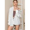 imageSHEWIN Oversized Sweatshirt for Women Loose Fit Casual Long Sleeve Button Hooded Sweatshirts Hoodies with PocketA Gray