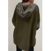 imageSHEWIN Oversized Sweatshirt for Women Loose Fit Casual Long Sleeve Button Hooded Sweatshirts Hoodies with PocketArmy Green
