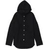 imageSHEWIN Oversized Sweatshirt for Women Loose Fit Casual Long Sleeve Button Hooded Sweatshirts Hoodies with PocketBlack