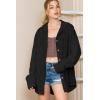 imageSHEWIN Oversized Sweatshirt for Women Loose Fit Casual Long Sleeve Button Hooded Sweatshirts Hoodies with PocketBlack