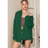 imageSHEWIN Oversized Sweatshirt for Women Loose Fit Casual Long Sleeve Button Hooded Sweatshirts Hoodies with PocketBlackish Green