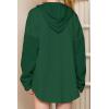 imageSHEWIN Oversized Sweatshirt for Women Loose Fit Casual Long Sleeve Button Hooded Sweatshirts Hoodies with PocketBlackish Green