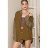 imageSHEWIN Oversized Sweatshirt for Women Loose Fit Casual Long Sleeve Button Hooded Sweatshirts Hoodies with PocketBrown