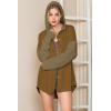 imageSHEWIN Oversized Sweatshirt for Women Loose Fit Casual Long Sleeve Button Hooded Sweatshirts Hoodies with PocketBrown