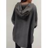 imageSHEWIN Oversized Sweatshirt for Women Loose Fit Casual Long Sleeve Button Hooded Sweatshirts Hoodies with PocketCarbon Grey