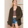 imageSHEWIN Oversized Sweatshirt for Women Loose Fit Casual Long Sleeve Button Hooded Sweatshirts Hoodies with PocketDark Brown