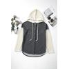 imageSHEWIN Oversized Sweatshirt for Women Loose Fit Casual Long Sleeve Button Hooded Sweatshirts Hoodies with PocketDark Grey