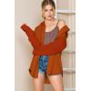 imageSHEWIN Oversized Sweatshirt for Women Loose Fit Casual Long Sleeve Button Hooded Sweatshirts Hoodies with PocketGold Flame