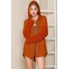 imageSHEWIN Oversized Sweatshirt for Women Loose Fit Casual Long Sleeve Button Hooded Sweatshirts Hoodies with PocketGold Flame