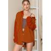 imageSHEWIN Oversized Sweatshirt for Women Loose Fit Casual Long Sleeve Button Hooded Sweatshirts Hoodies with PocketGold Flame