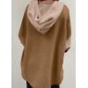 imageSHEWIN Oversized Sweatshirt for Women Loose Fit Casual Long Sleeve Button Hooded Sweatshirts Hoodies with PocketKhaki