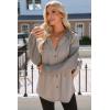 imageSHEWIN Oversized Sweatshirt for Women Loose Fit Casual Long Sleeve Button Hooded Sweatshirts Hoodies with PocketLight Grey