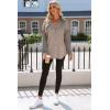imageSHEWIN Oversized Sweatshirt for Women Loose Fit Casual Long Sleeve Button Hooded Sweatshirts Hoodies with PocketLight Grey