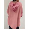 imageSHEWIN Oversized Sweatshirt for Women Loose Fit Casual Long Sleeve Button Hooded Sweatshirts Hoodies with PocketLight Pink