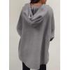 imageSHEWIN Oversized Sweatshirt for Women Loose Fit Casual Long Sleeve Button Hooded Sweatshirts Hoodies with PocketMedium Grey