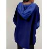 imageSHEWIN Oversized Sweatshirt for Women Loose Fit Casual Long Sleeve Button Hooded Sweatshirts Hoodies with PocketNavy Blue