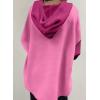 imageSHEWIN Oversized Sweatshirt for Women Loose Fit Casual Long Sleeve Button Hooded Sweatshirts Hoodies with PocketPink