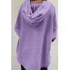 imageSHEWIN Oversized Sweatshirt for Women Loose Fit Casual Long Sleeve Button Hooded Sweatshirts Hoodies with PocketPurple