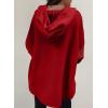 imageSHEWIN Oversized Sweatshirt for Women Loose Fit Casual Long Sleeve Button Hooded Sweatshirts Hoodies with PocketRed