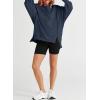imageSHEWIN Womens Oversized Reverse Seam Sweatshirt Casual Long Sleeve Pullover Tops Lightweight Loose Crewneck SweatshirtsA Blue