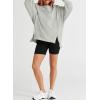 imageSHEWIN Womens Oversized Reverse Seam Sweatshirt Casual Long Sleeve Pullover Tops Lightweight Loose Crewneck SweatshirtsA Gray