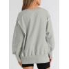 imageSHEWIN Womens Oversized Reverse Seam Sweatshirt Casual Long Sleeve Pullover Tops Lightweight Loose Crewneck SweatshirtsA Gray