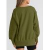 imageSHEWIN Womens Oversized Reverse Seam Sweatshirt Casual Long Sleeve Pullover Tops Lightweight Loose Crewneck SweatshirtsA Green