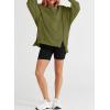 imageSHEWIN Womens Oversized Reverse Seam Sweatshirt Casual Long Sleeve Pullover Tops Lightweight Loose Crewneck SweatshirtsA Green