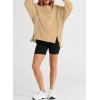 imageSHEWIN Womens Oversized Reverse Seam Sweatshirt Casual Long Sleeve Pullover Tops Lightweight Loose Crewneck SweatshirtsA Khaki