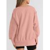 imageSHEWIN Womens Oversized Reverse Seam Sweatshirt Casual Long Sleeve Pullover Tops Lightweight Loose Crewneck SweatshirtsA Peach Blossom