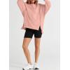 imageSHEWIN Womens Oversized Reverse Seam Sweatshirt Casual Long Sleeve Pullover Tops Lightweight Loose Crewneck SweatshirtsA Peach Blossom