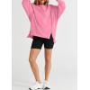 imageSHEWIN Womens Oversized Reverse Seam Sweatshirt Casual Long Sleeve Pullover Tops Lightweight Loose Crewneck SweatshirtsA Pirouette Pink