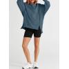 imageSHEWIN Womens Oversized Reverse Seam Sweatshirt Casual Long Sleeve Pullover Tops Lightweight Loose Crewneck SweatshirtsA Prussian Blue