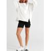 imageSHEWIN Womens Oversized Reverse Seam Sweatshirt Casual Long Sleeve Pullover Tops Lightweight Loose Crewneck SweatshirtsA White