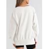 imageSHEWIN Womens Oversized Reverse Seam Sweatshirt Casual Long Sleeve Pullover Tops Lightweight Loose Crewneck SweatshirtsA White