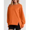 imageSHEWIN Womens Oversized Reverse Seam Sweatshirt Casual Long Sleeve Pullover Tops Lightweight Loose Crewneck SweatshirtsN Carrot