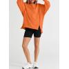 imageSHEWIN Womens Oversized Reverse Seam Sweatshirt Casual Long Sleeve Pullover Tops Lightweight Loose Crewneck SweatshirtsN Carrot