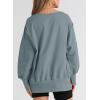 imageSHEWIN Womens Oversized Reverse Seam Sweatshirt Casual Long Sleeve Pullover Tops Lightweight Loose Crewneck SweatshirtsN Mist Blue
