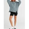 imageSHEWIN Womens Oversized Reverse Seam Sweatshirt Casual Long Sleeve Pullover Tops Lightweight Loose Crewneck SweatshirtsN Mist Blue
