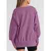 imageSHEWIN Womens Oversized Reverse Seam Sweatshirt Casual Long Sleeve Pullover Tops Lightweight Loose Crewneck SweatshirtsN Pink Purple